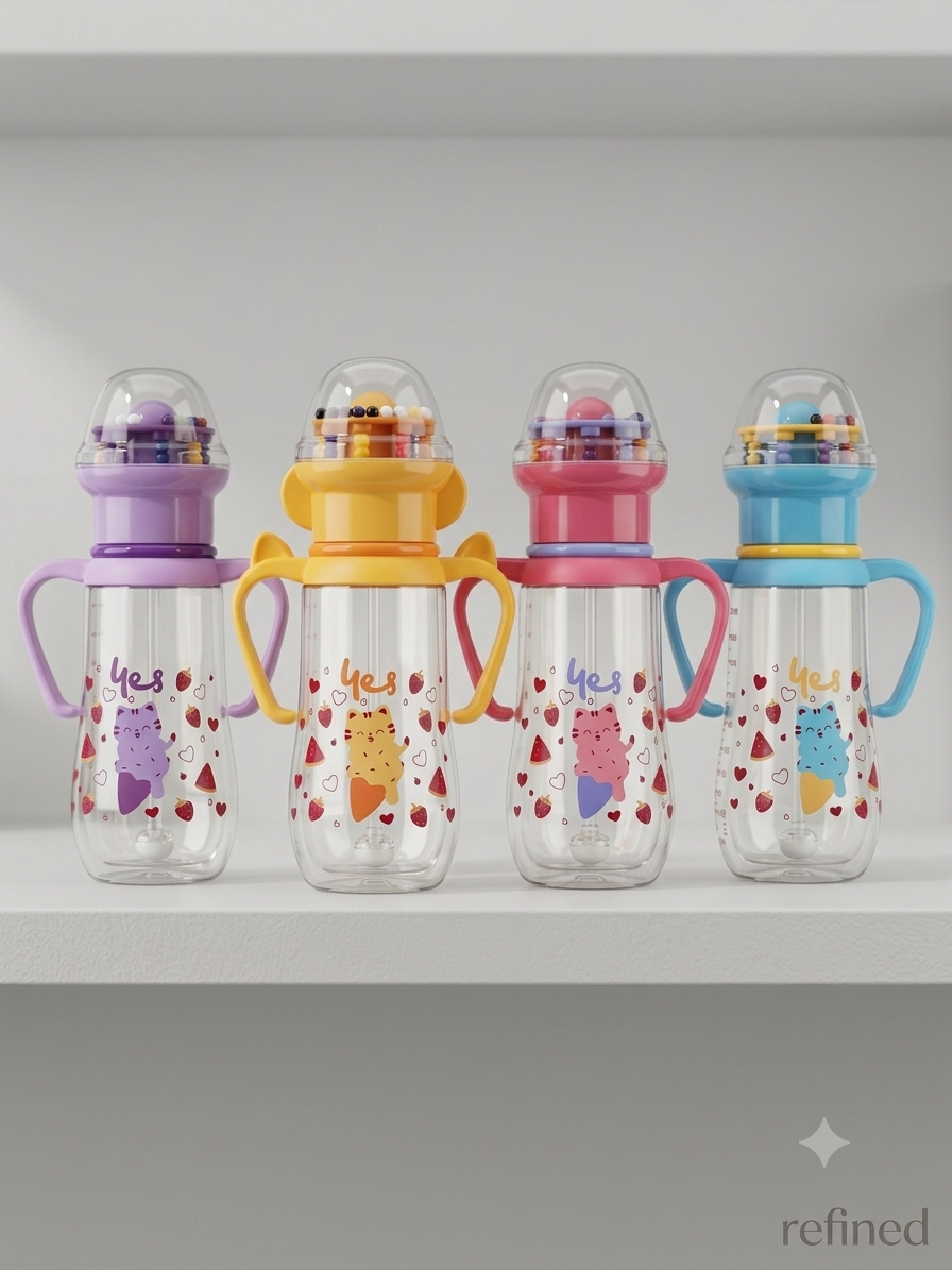 Cat Ears Straw Sippy Cup - 280ml