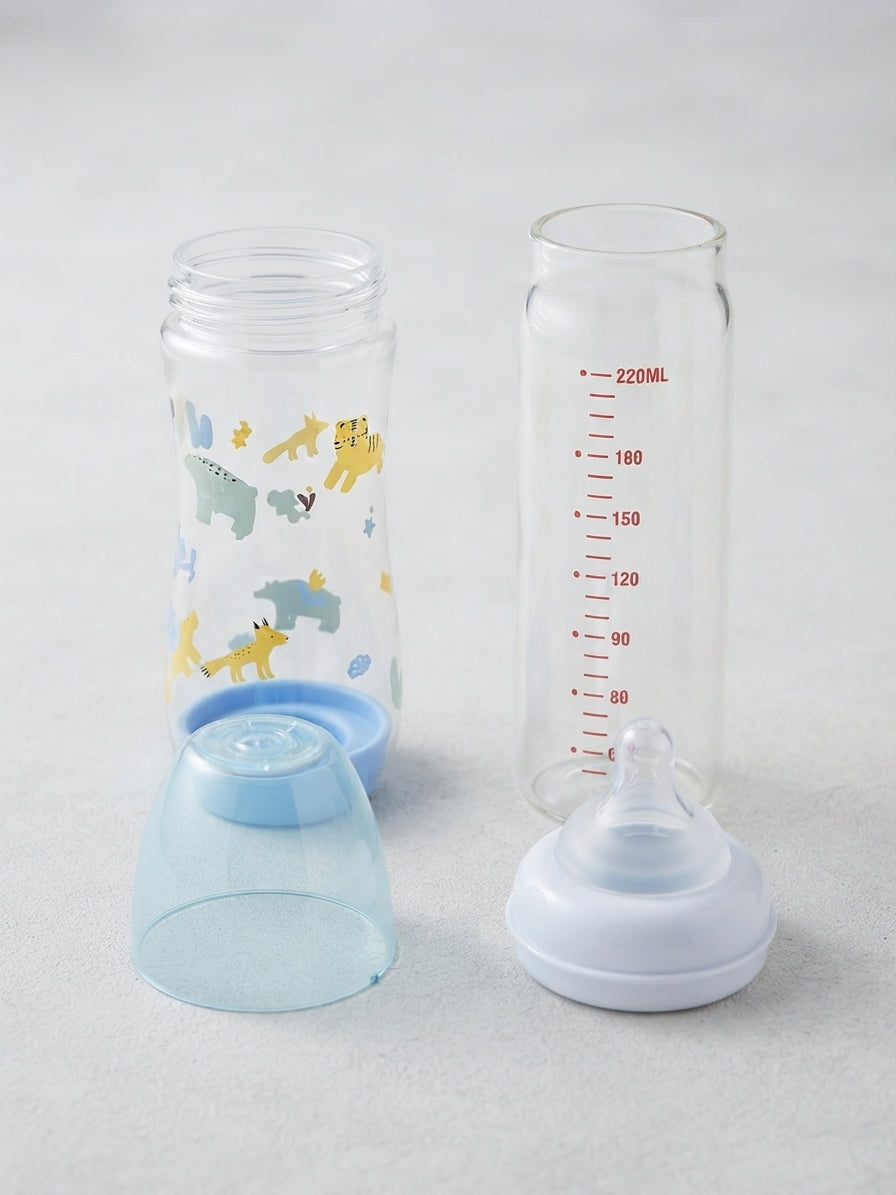 PPSU & Glass Double-Wall Feeding Bottle - 220ml