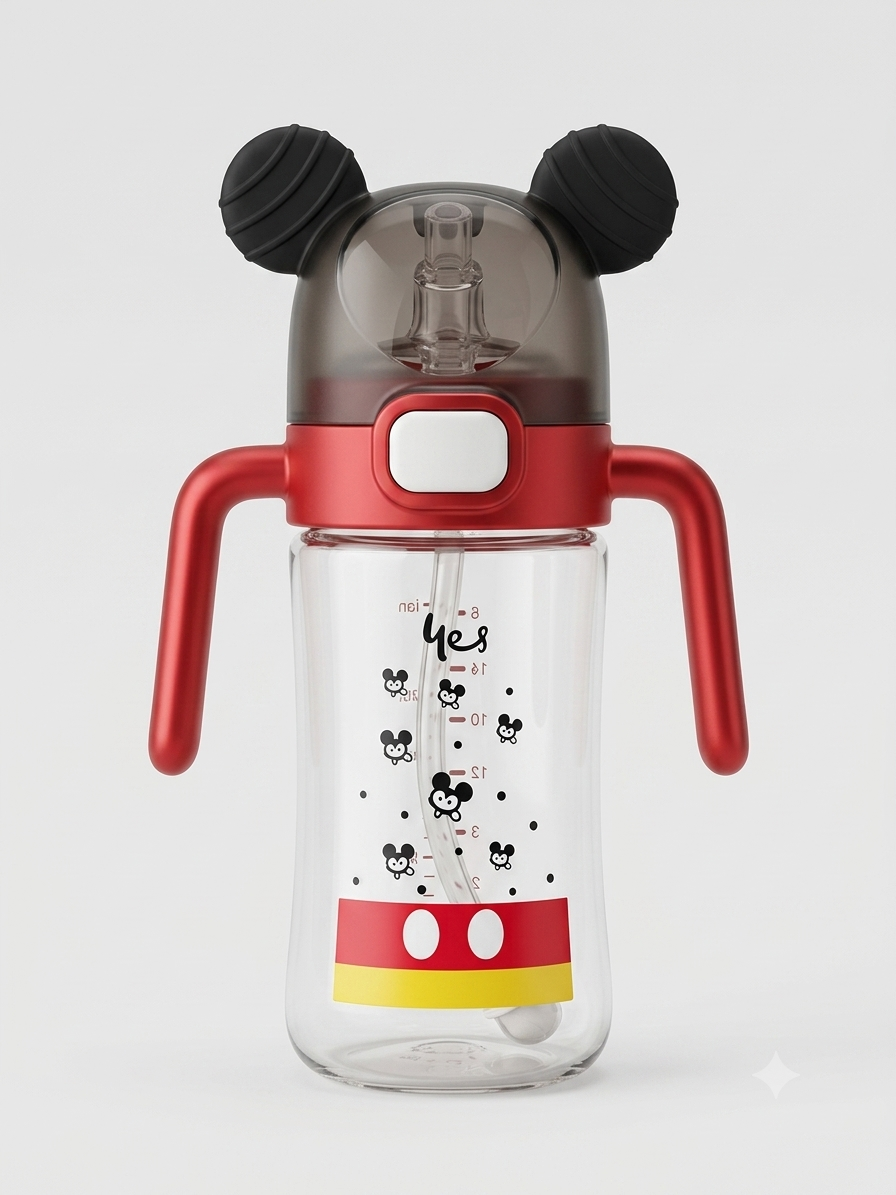 Mouse Ears Handle Sippy Bottle - 240ml