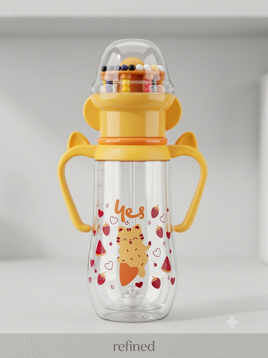 Cat Ears Straw Sippy Cup - 280ml