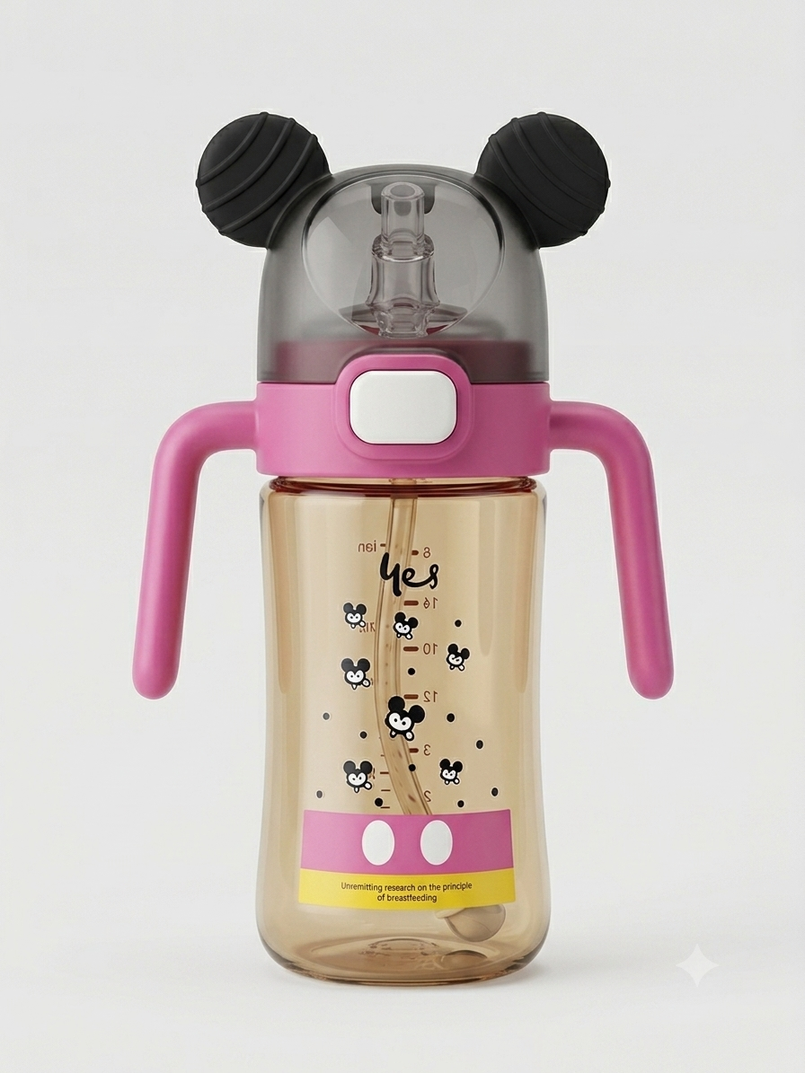 Mouse Ears Handle Sippy Bottle - 240ml