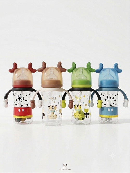 Antler Ears Handle Feeding Bottle - 240ml